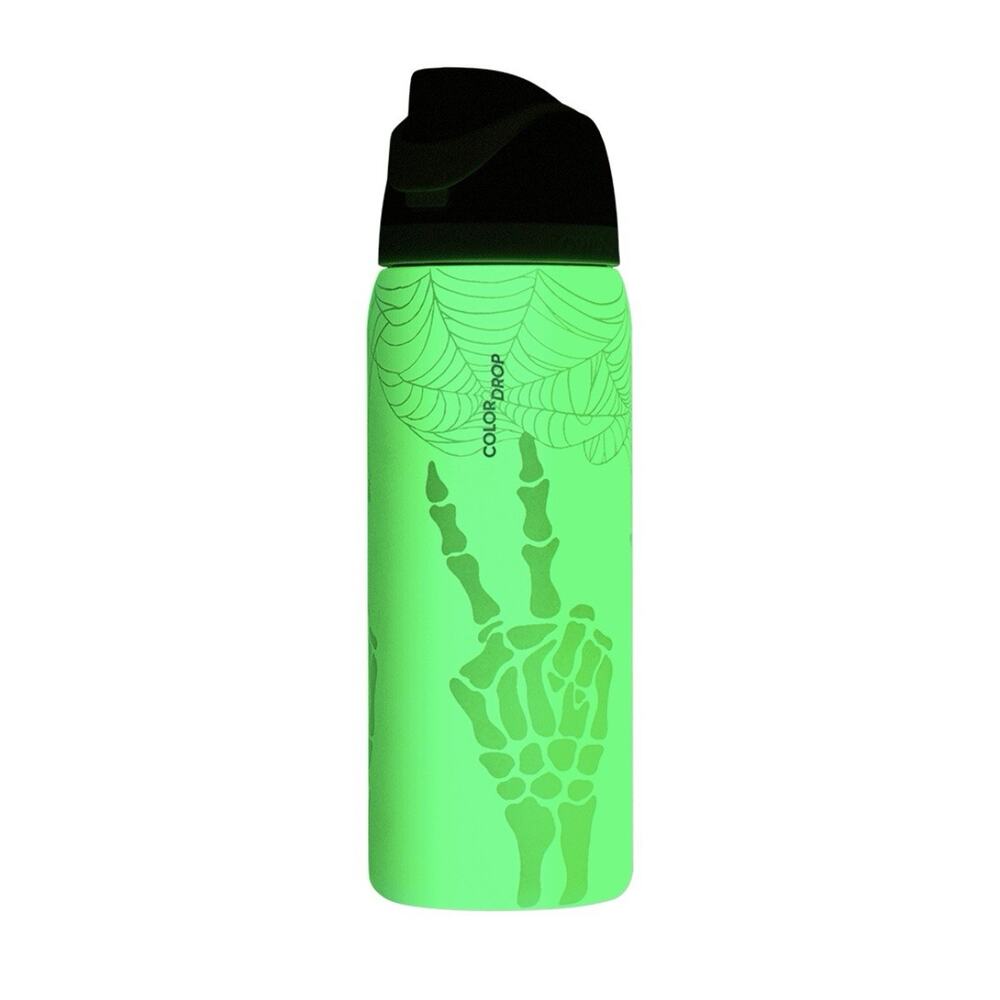Owala RIP Halloween Glow In Dark COLOR DROP Skeleton Hand Free Sip 32 CONFIRMED